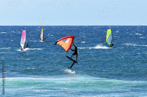Photography Foiling and windsurfing
