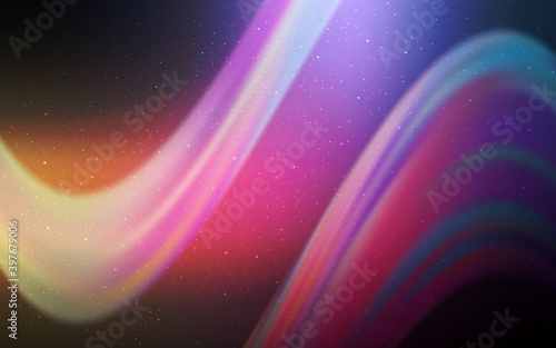 Dark Pink, Yellow vector texture with milky way stars.