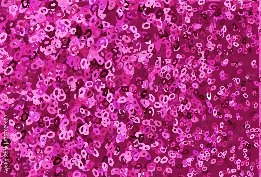 Obraz premium Light Pink vector backdrop with dots.