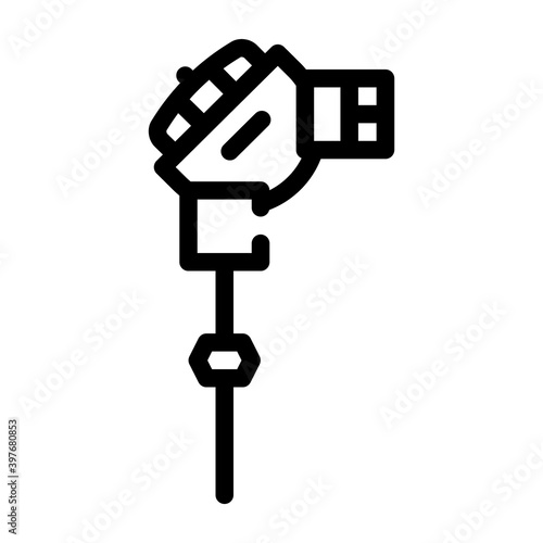 resistance thermometer line icon vector illustration black