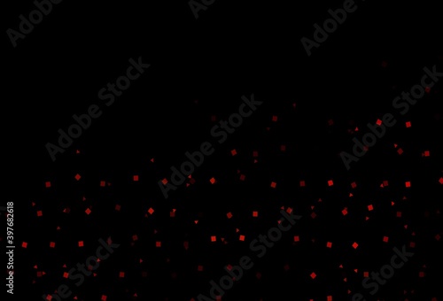 Dark Orange vector layout with circles, lines, rectangles.