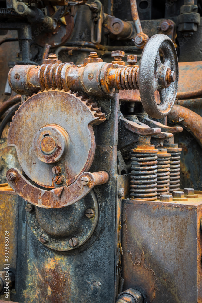 detail of an historic diesel engine detail of an historic diesel engine
