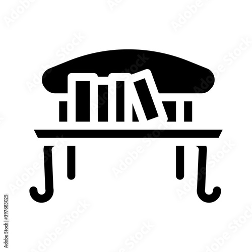 crossbooking service glyph icon vector illustration black