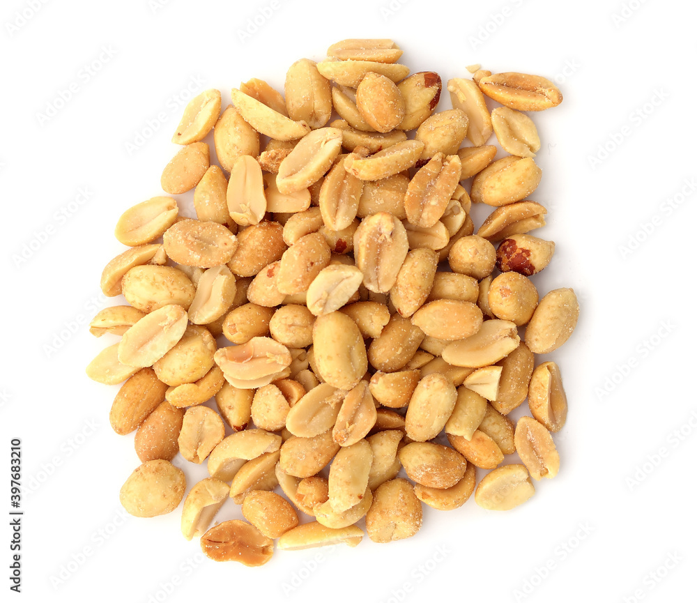 Pile of salted peanuts. Pile of salted peanuts.