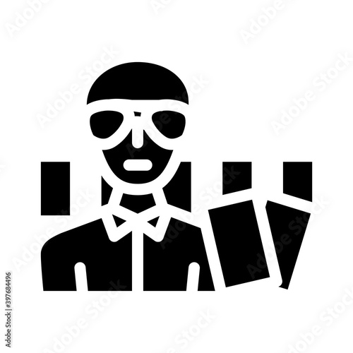 poker game glyph icon vector illustration black