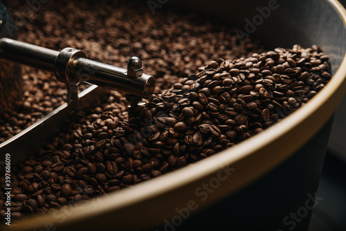Schilderij op canvas Roasting coffee