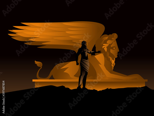 oedipus asking the sphinx riddle greek mythology tale
