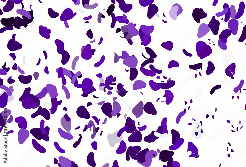 Light purple vector pattern with chaotic shapes. Light purple vector pattern with chaotic shapes.