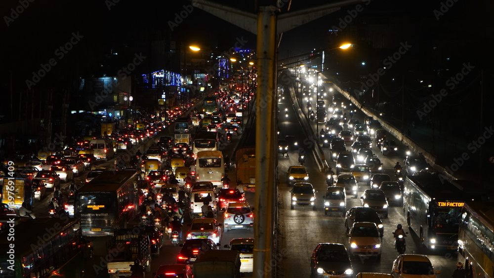 Fototapeta premium Trafik in India 
