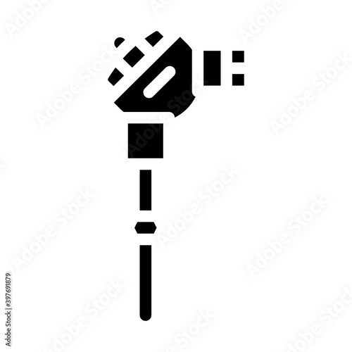 resistance thermometer glyph icon vector illustration black