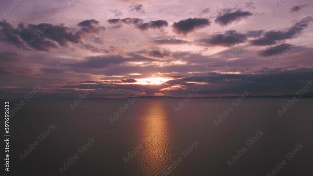 Magic sunset aerial Magic sunset aerial