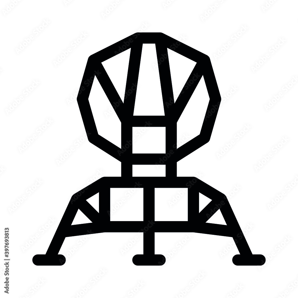 Mars station Icon on white background Mars station Icon on white background