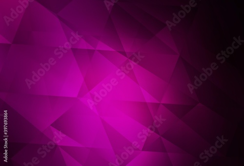 Dark Pink vector low poly layout.