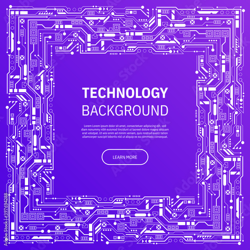 Vector technology microcircuit background