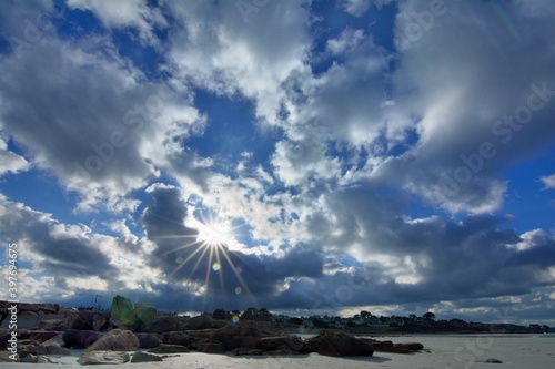 Beautiful seascape at Port-Blanc Penvenan in Brittany. France photo