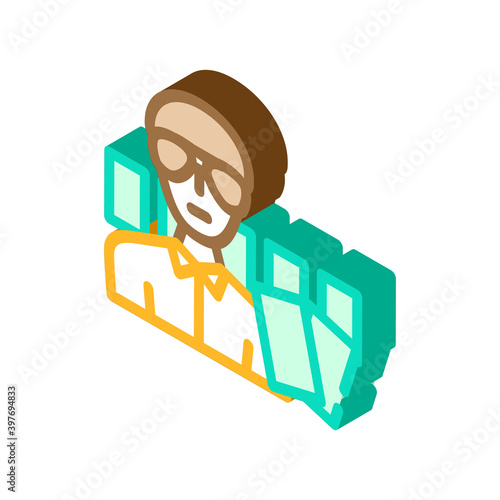 poker game isometric icon vector illustration color