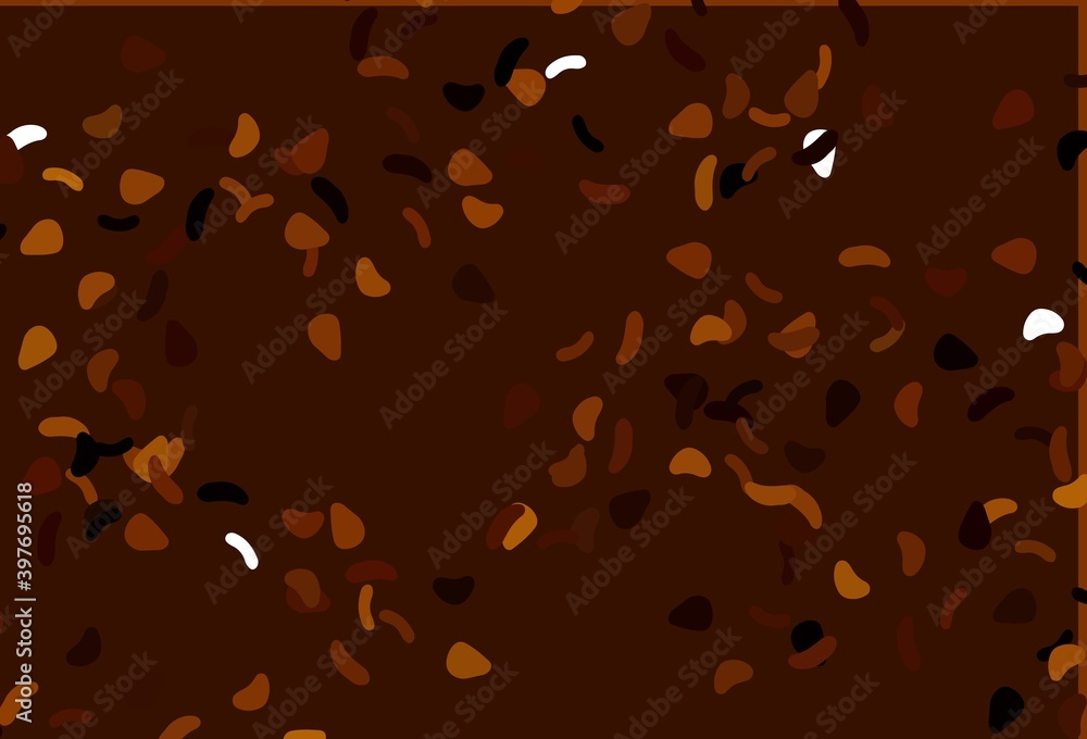 Obraz premium Light Orange vector backdrop with abstract shapes.