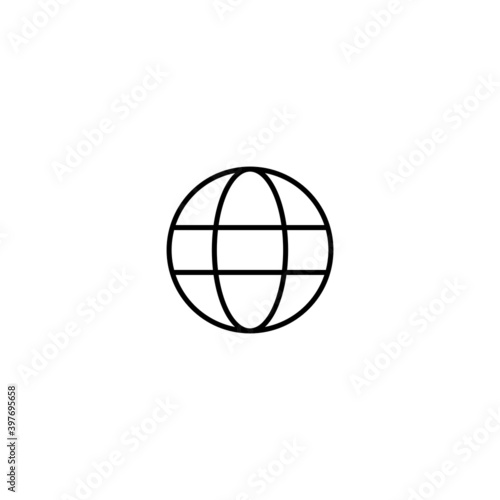 Global  Worldwide internet Web Icon isolated on white background EPS Vector