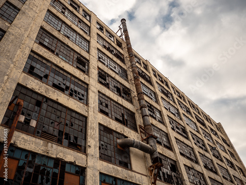 An Abandoned Dilapidated Industrial Building