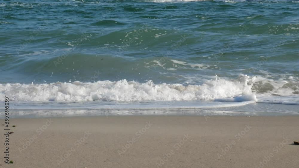Empty sea beach in autumn