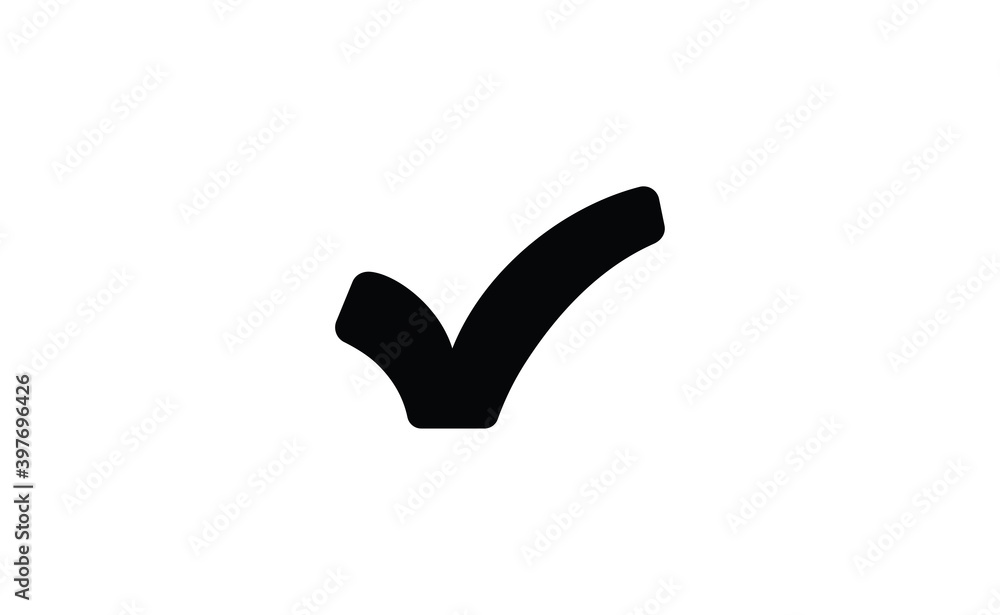 Check mark tick icon. Yes and approval symbol. Check mark tick icon. Yes and approval symbol.