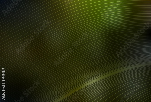 Dark Green, Yellow vector glossy abstract layout.