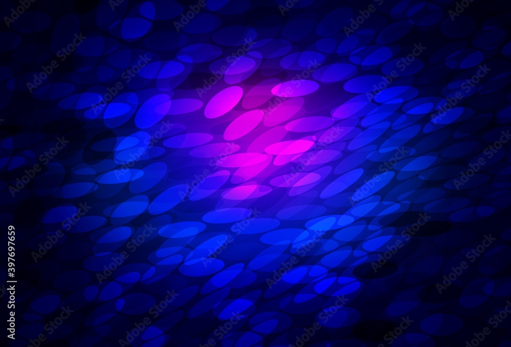 Dark Pink, Blue vector background with bubbles. Dark Pink, Blue vector background with bubbles.