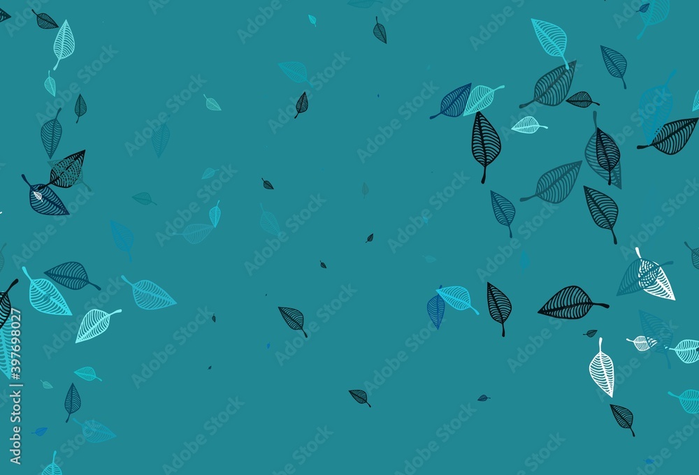 Light BLUE vector doodle pattern.