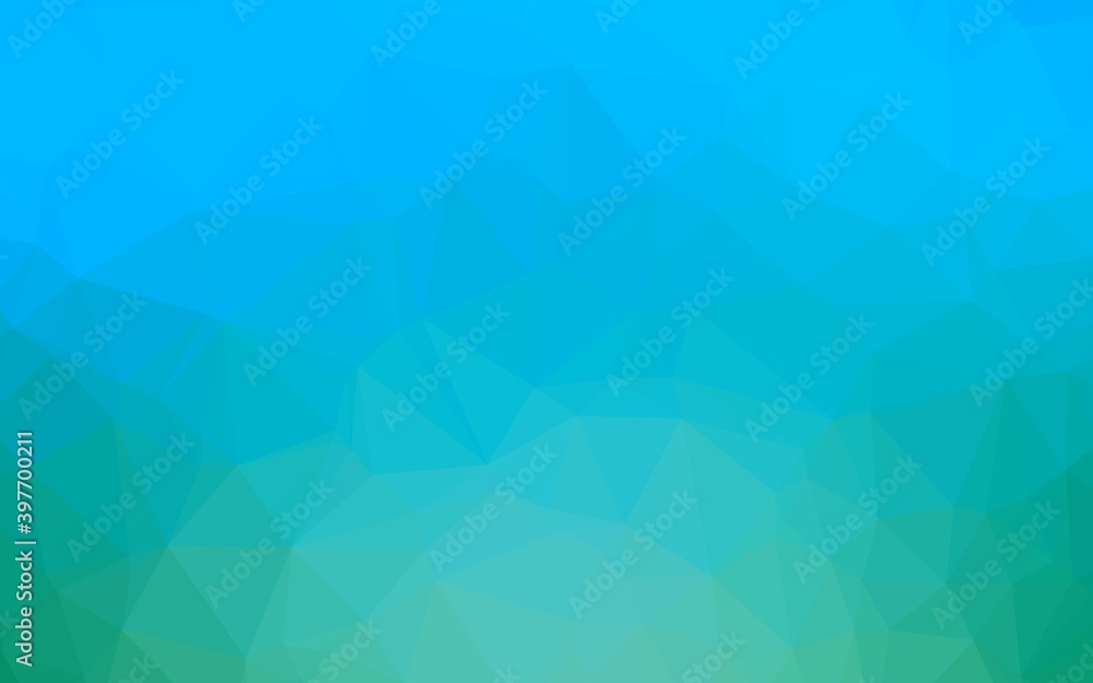 Obraz premium Light Blue, Green vector polygon abstract layout.