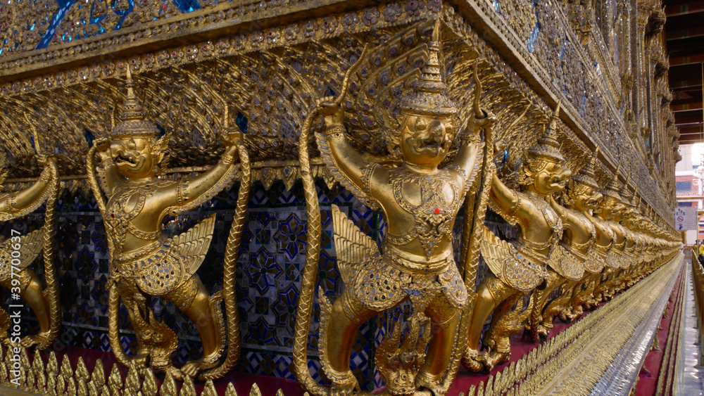 December-4-2020 : Bangkok, Thailand Wat Phra Kaew, in English the Temple of the Emerald Buddha and officially as Wat Phra Si Rattana Satsadaram. 