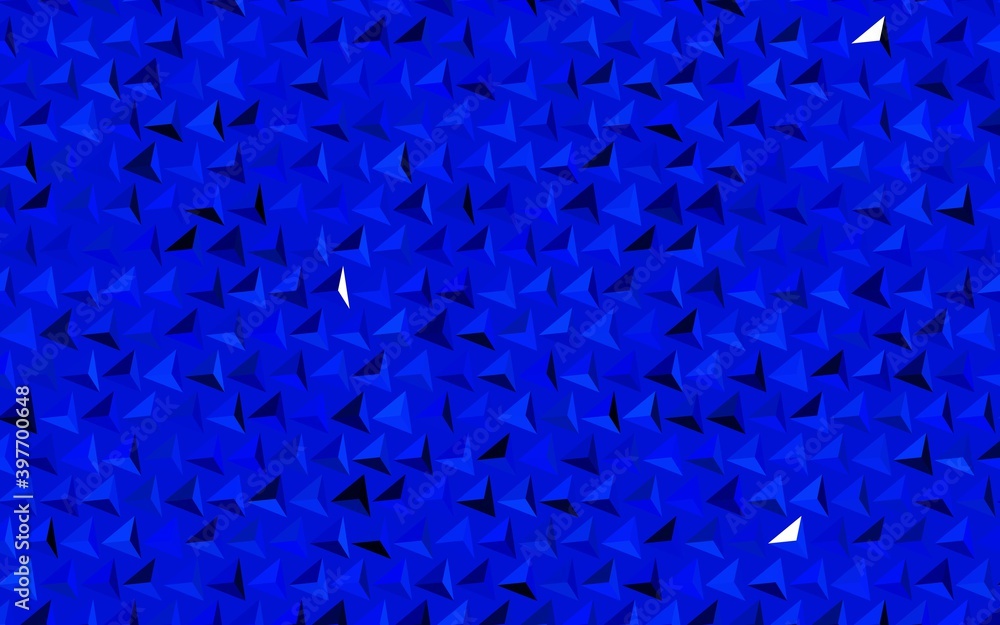Dark BLUE vector texture with triangular style. Dark BLUE vector texture with triangular style.