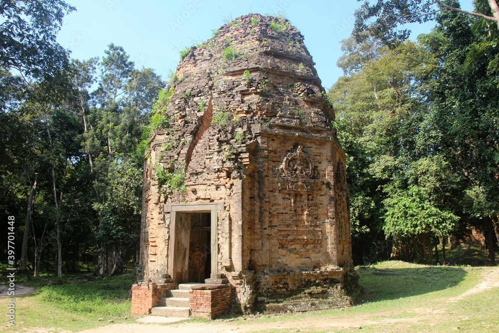 Cambodia. The city of Sambor Prei Kuk was built in the 7th - 8th century before the Angkor period. Kampong Thom city. Kampong Thom province. 