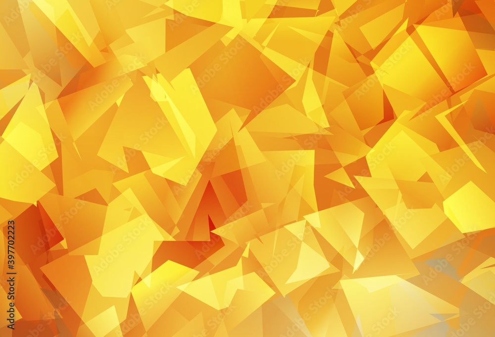 Light Orange vector shining triangular layout. Light Orange vector shining triangular layout.