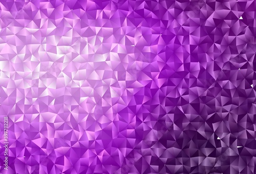 Dark Purple vector blurry triangle template.
