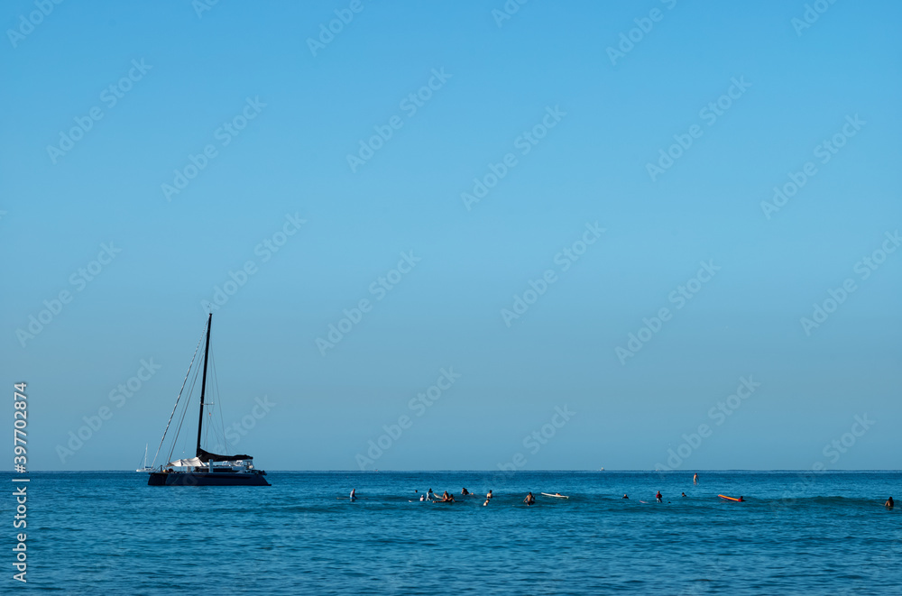 sailboat on the sea