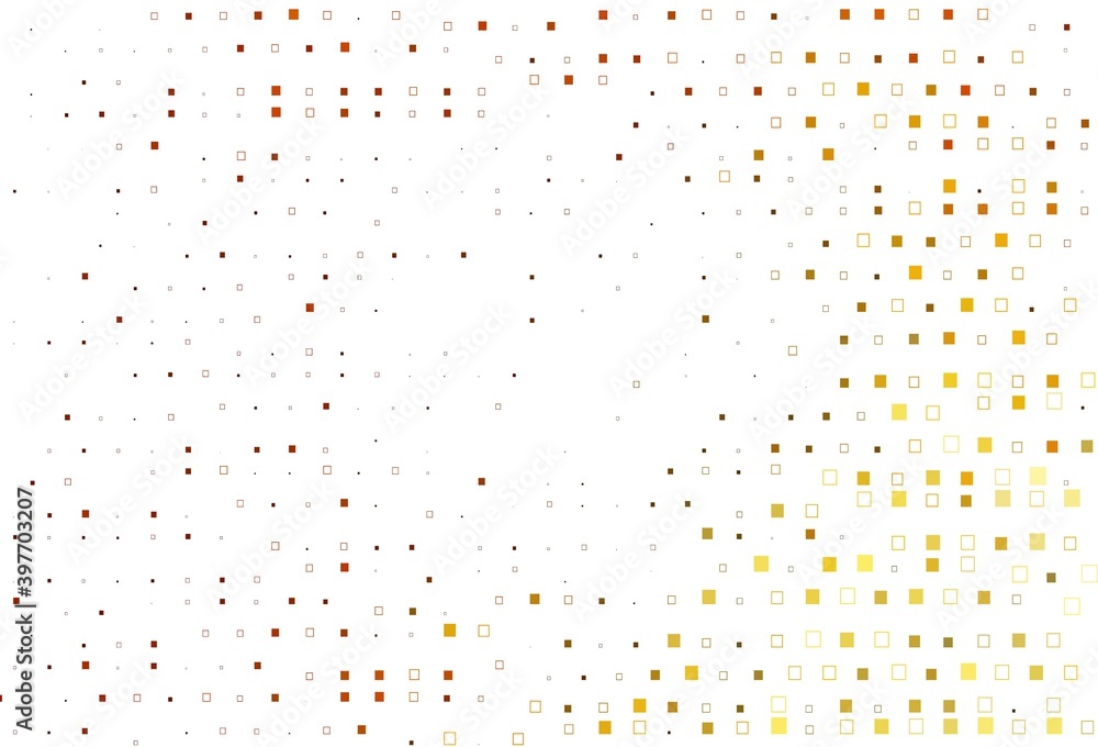 Light Yellow, Orange vector backdrop with lines, rectangles.