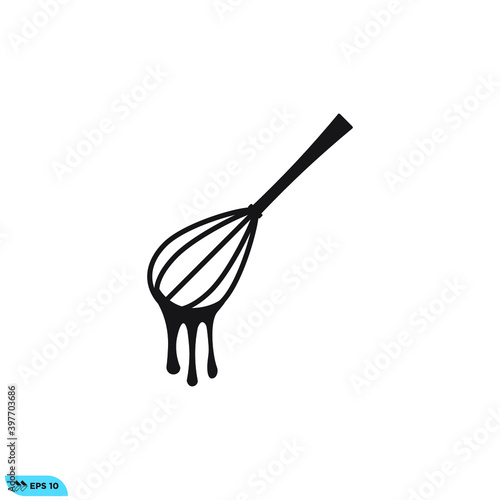 Icon vector graphic of whisk kitchen