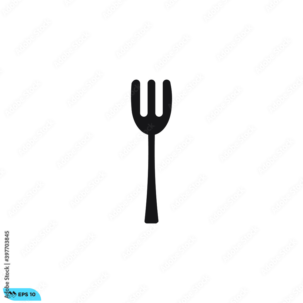 Icon vector graphic of fork Icon vector graphic of fork