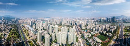 Aerial photography China Zhuhai city architecture landscape skyline © 昊 周