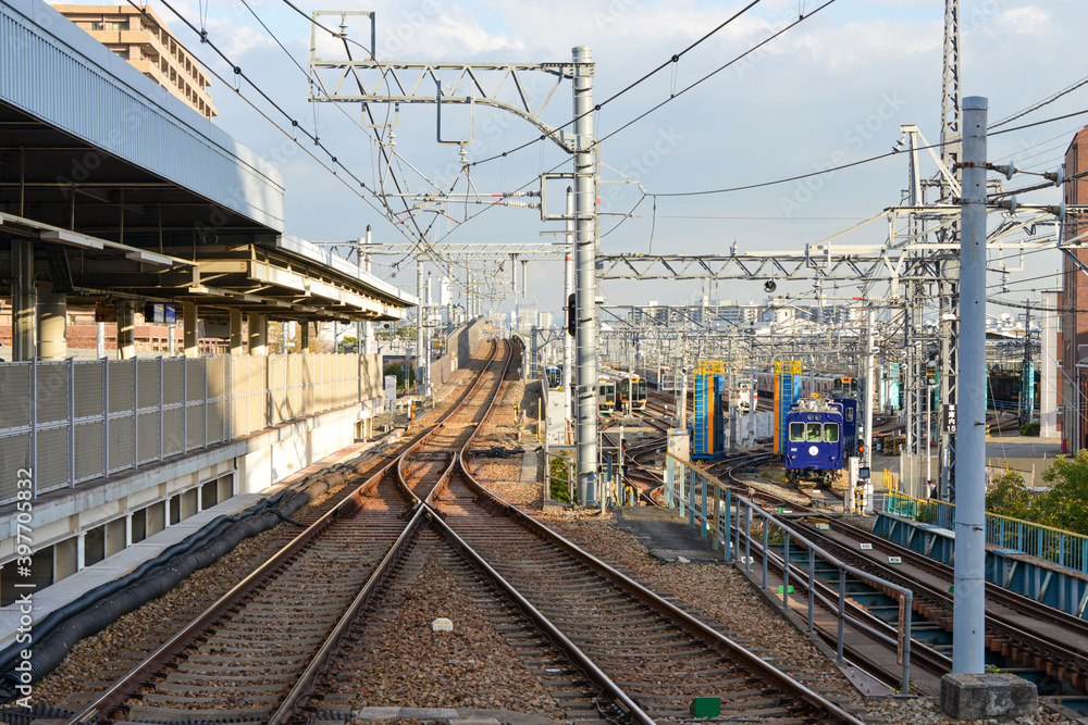 阪神電車尼崎駅風景