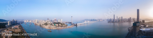 Aerial photography China Zhuhai city architecture landscape skyline © 昊 周
