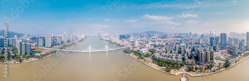 Aerial photography China Zhuhai city architecture landscape skyline