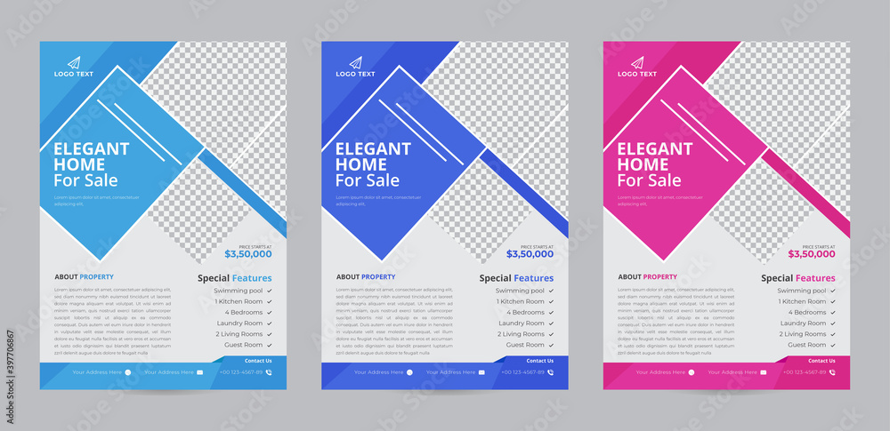 Real Estate and Construction Agency Flyer Template Design Real Estate and Construction Agency Flyer Template Design