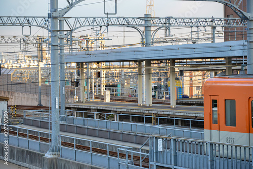 阪神電車尼崎駅のプラットホーム