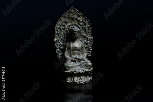 Closeup shot of a Buddha sculpture