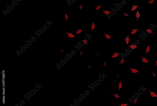 Dark Red vector doodle background.