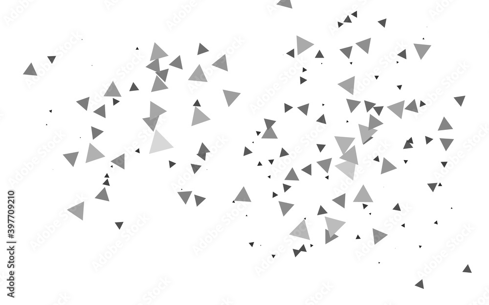 Light Silver, Gray vector template with crystals, triangles.