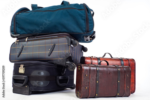 Suitcases for travel on a w...