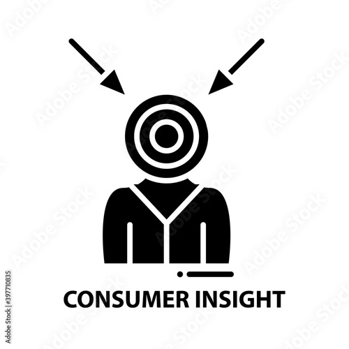 consumer insight icon, black vector sign with editable strokes, concept illustration