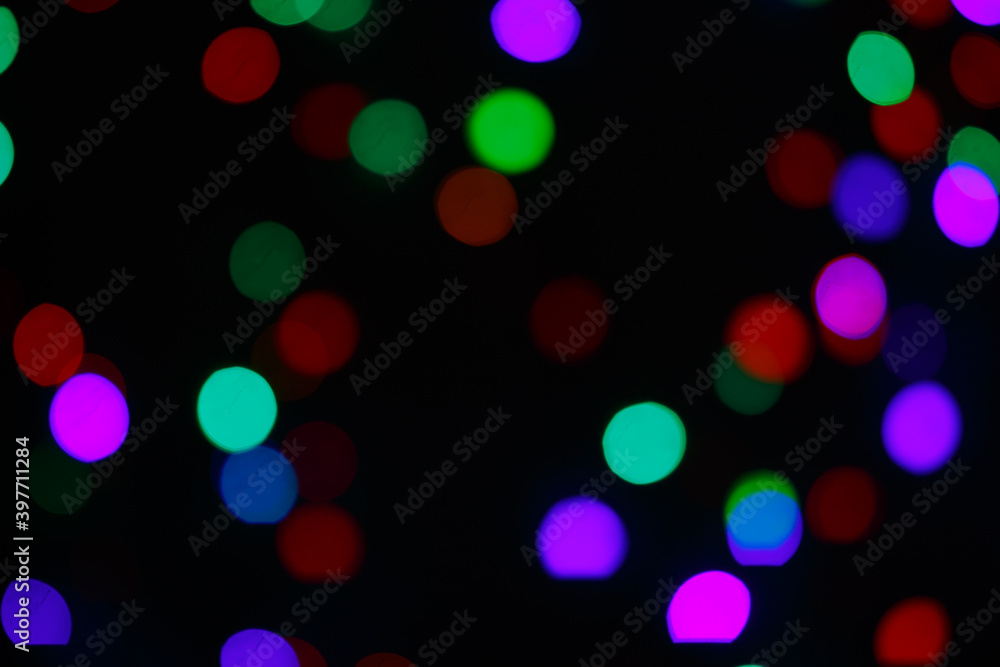 Light bokeh at night party in winter. Abstract blur background. Light bokeh at night party in winter. Abstract blur background.